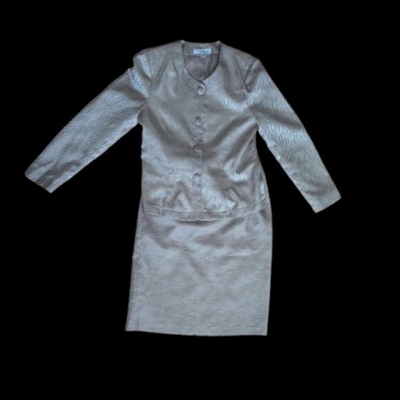 Rose Gold Skirt Suit Skirt Set Size 10 - Picture 8 of 10